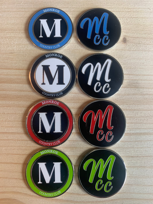 Single- or double-sided custom logo ball marker