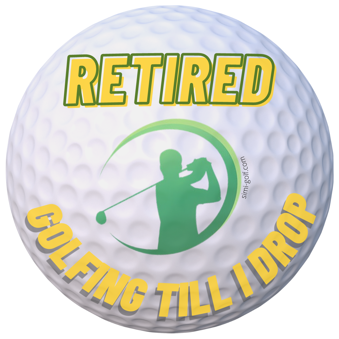 Retired, Golfing till I Drop - Decal